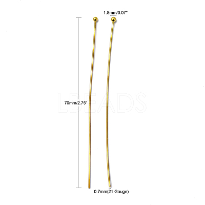Brass Ball Head Pins X-RP0.7x70mm-G-1