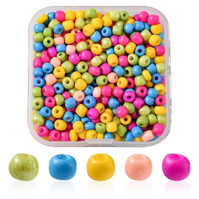 55G 6/0 Baking Paint Glass Seed Beads SEED-FS0001-01-1