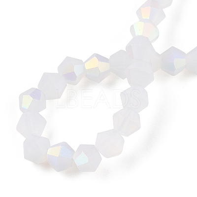 Imitation Jade Bicone Frosted Glass Bead Strands LS-EGLA-A039-J2mm-MB05-1