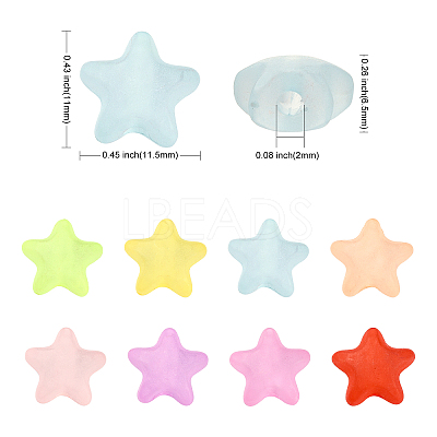 Rubberized Style Frosted Acrylic Beads FACR-CJ0001-16-1