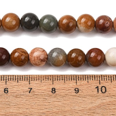 Natural Gobi Agate Mongolia Colorful Jade Beads Strands GG-CBA3173-A01-8mm-1