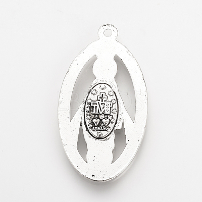 Tibetan Style Alloy Pendants TIBEP-Q078-38AS-RS-1