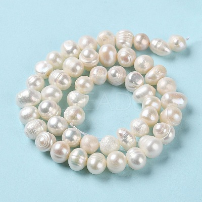 Natural Cultured Freshwater Pearl Beads Strands PEAR-E018-53-1