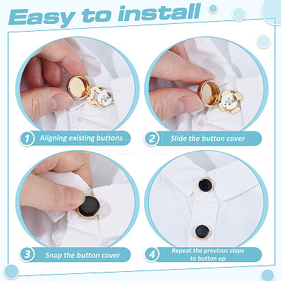 6Pcs Flat Round Brass Enamel Cufflinks FIND-ME0003-12-1