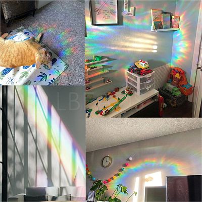 Waterproof PVC Colored Laser Stained Window Film Adhesive Stickers DIY-WH0256-048-1