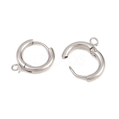 316 Stainless Steel Huggie Hoop Earring Findings EJEW-B158-01B-P-1