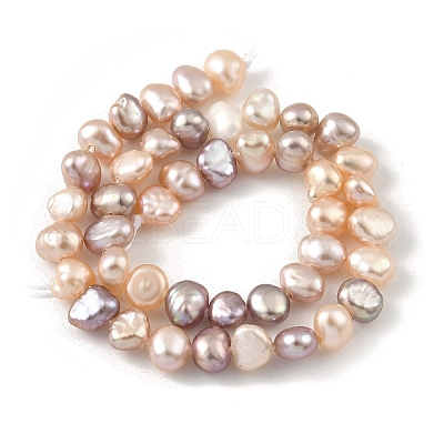 Natural Cultured Freshwater Pearl Beads Strands PEAR-A006-02F-1