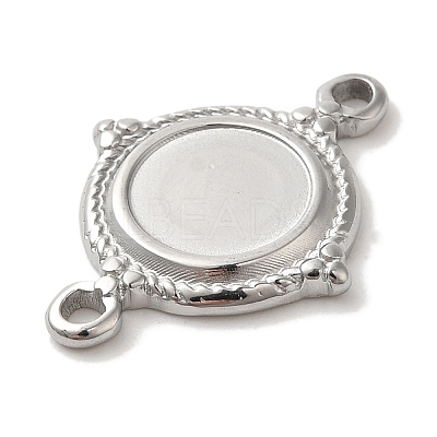 304 Stainless Steel Cabochon Connector Setting X-STAS-C110-09P-1