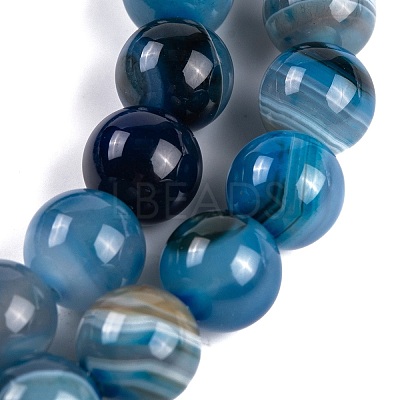 Natural Striped Agate/Banded Agate Beads AGAT-8D-8A-1