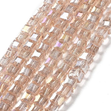 Electroplate Glass Beads Strands LS-EGLA-D018-6x6mm-75-1