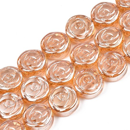 Electroplate Glass Beads Strand EGLA-S188-19-A02-1