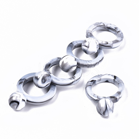 Opaque Resin Finger Rings RJEW-T014-01-A01-1