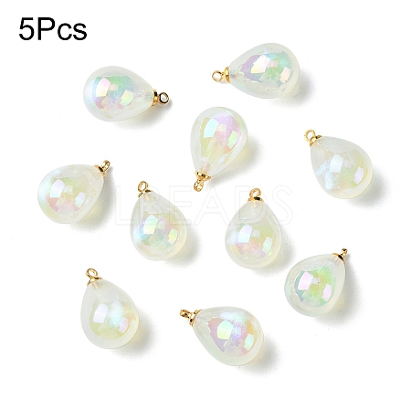 5Pcs UV Plating Acrylic Pendants FIND-YW0007-41C-1