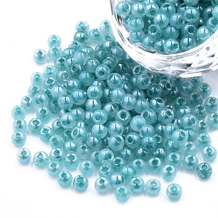6/0 Imitation Jade Glass Seed Beads SEED-N004-006-20-1