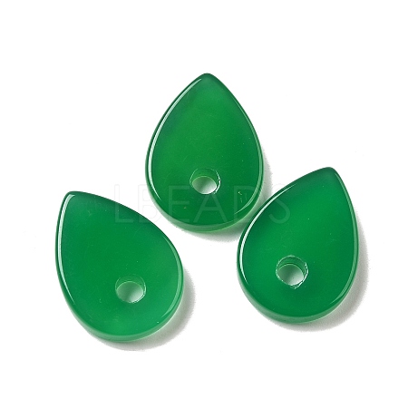 Natural Green Onyx Agate(Dyed and Heated) Pendants G-Q018-02A-1