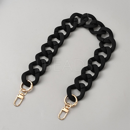 Rubberized Acrylic Twisted Chain Bag Decorative Chains AJEW-WH0709-155-1