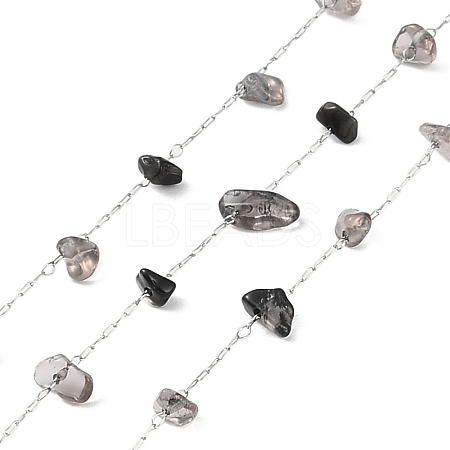 Handmade Natural Smoky Quartz Chip Beads Chain CHS-H028-06A-05-1