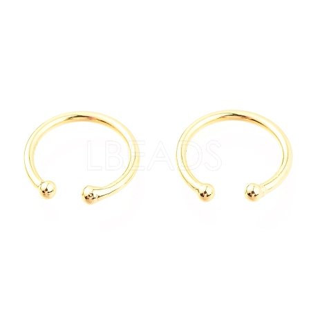 925 Sterling Silver Cuff Earrings EJEW-H124-06G-1