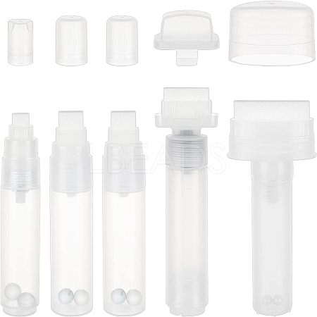 Plastic Transparent Graffiti Markers Set AJEW-WH0312-06-1