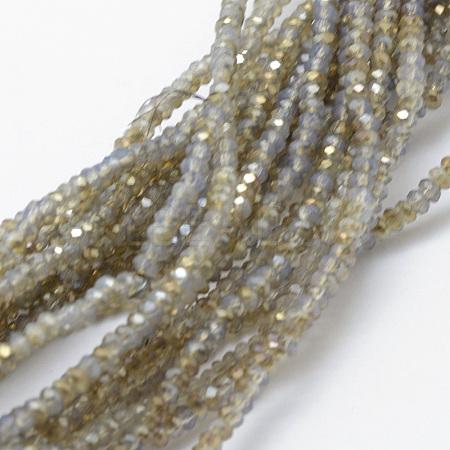 Electroplate Glass Beads Strands EGLA-J144-HR-C04-1