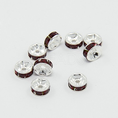 Brass Grade A Rhinestone Spacer Beads RSB036NF-09-1