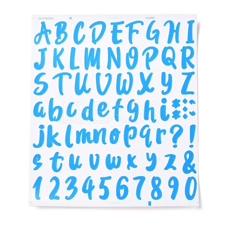 Number & Alphabet & Sign PVC Waterproof Self-Adhesive Sticker DIY-I073-04F-1
