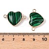 Synthetic Malachite Love Heart Pendants G-T138-205B-G-3