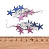 430 Stainless Steel Starfish Dangle Earrings EJEW-A137-11P-01-4