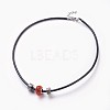 Cowhide Leather Cord Jewelry Sets SJEW-JS00989-04-2