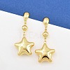 304 Stainless Steel Dangle Stud Earrings EJEW-P325-04A-G-1