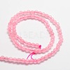 Dyed Natural White Jade Round Beads Strands X-G-E311-4mm-01-2