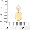 Natural Cultured Freshwater Pearl & Brass Pendants KK-U062-14G-02-3