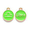 Alloy Enamel Pendants ENAM-S124-01B-06K-1