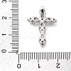 Brass Micro Pave Clear Cubic Zirconia Pendants KK-L228-03P-02-3