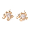 Brass Stud Earring Findings KK-N256-10G-1
