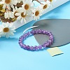 Reiki Crystal Natural Amethyst Beads Stretch Bracelets Set for Girl Women BJEW-JB06805-01-5