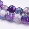 Natural Striped Agate/Banded Agate Beads Strands G-P364-25-6mm-3