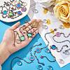 DIY Rainbow Color Blank Dome Link Bracelet Making Kit DIY-SZ0009-08-2