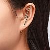 925 Sterling Silver Ear Wrap Crawler Hook Earrings EJEW-AA00271-33B-G-5