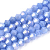 Ombre Effect Dyed Glass Beads Strands LS-GLAA-T025-4mm-09I-1