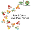 Painted Natural Wood Beads WOOD-FH0001-56-2