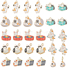 CHGCRAFT 28Pcs 7 Style Alloy Enamel Pendants ENAM-CA0001-72-1