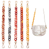 WADORN 5Pcs 5 Colors Acrylic Curb Chain Purse Extender Chains FIND-WR0007-21-1