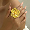 Luxurious Iron Hollow Flower Wedding Cuff Ring for Bride VO5692-1