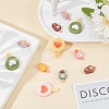 SUNNYCLUE 32Pcs 8 Style Opaque Resin Cabochons CRES-SC0002-15-4