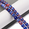 Handmade Lampwork Chevron Beads Strands LAMP-K041-01A-14-2