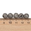CZ Brass Micro Pave Grade AAA Clear Color Cubic Zirconia Round Beads LS-KK-O065-8mm-05B-NR-3