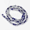 Electroplate Transparent Glass Beads Strands EGLA-A034-T4mm-M09-2