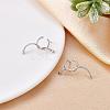 Anti-Tarnish Rhodium Plated 925 Sterling Silver Twist Knot Stud Earrings for Women JE1081A-4