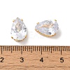 Brass Clear Cubic Zirconia Cabochons LS-STAS-M294-30D-3